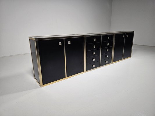 Black Lacquered Sideboard by Renato Zevi, 1970-UJI-2026336