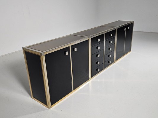 Black Lacquered Sideboard by Renato Zevi, 1970-UJI-2026336