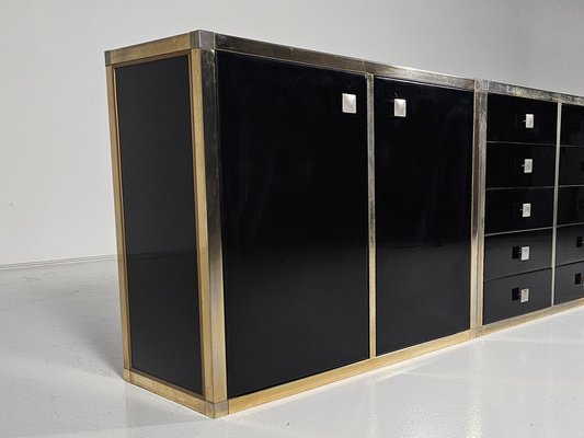 Black Lacquered Sideboard by Renato Zevi, 1970-UJI-2026336