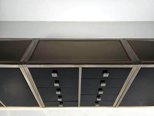 Black Lacquered Sideboard by Renato Zevi, 1970-UJI-2026336