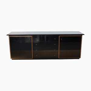 Black Lacquered Sideboard from Pierre Cardin French production, 1970s-JQO-1325768