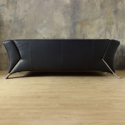 Black Leather 3-Seat Sofa by Rolf Benz, 2000s-WK-838728