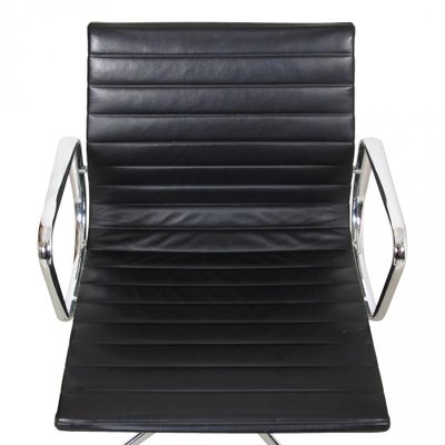 Black Leather and Chrome EA-108 Conference Chair by Charles Eames for Vitra, 1990s-MTD-1400502