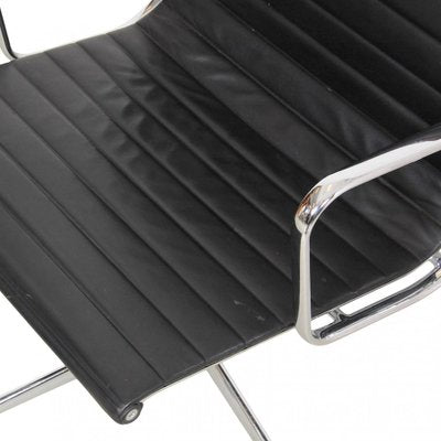 Black Leather and Chrome EA-108 Conference Chair by Charles Eames for Vitra, 1990s-MTD-1400502