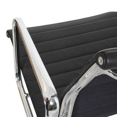 Black Leather and Chrome EA-108 Conference Chair by Charles Eames for Vitra, 1990s-MTD-1400502