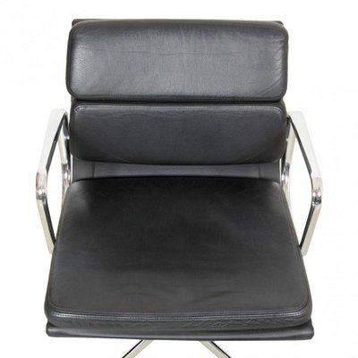 Black Leather and Chrome EA-208 Chair by Charles Eames for Vitra, 2000s-MTD-1400495