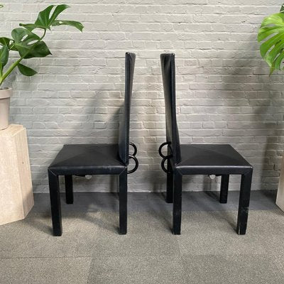 Black Leather Arcalla Chairs by Paolo Piva for B&B Italia, 1990s, Set of 2-OLQ-1821715