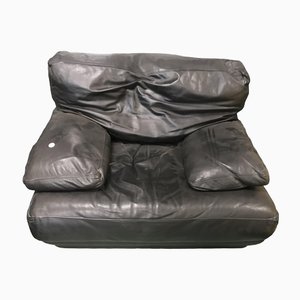 Black Leather Bobois Rock Armchair-HLV-1428812