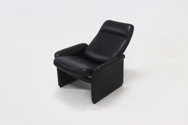 Black Leather DS50 Armchair from de Sede, Switzerland, 1980s-VV-2019762