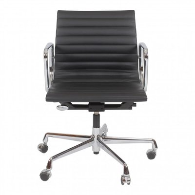 Black Leather EA-117 Office Chair by Charles Eames for Vitra-MTD-1400293