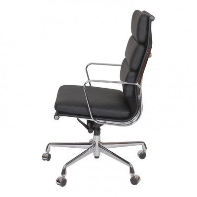 Black Leather EA-219 Office Chair by Charles Eames for Vitra, 1960s-MTD-1400290