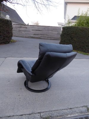 Black Leather Gaga Lounge Chair by Percival Lafer for Percival Lafer, 1998-AWL-802107