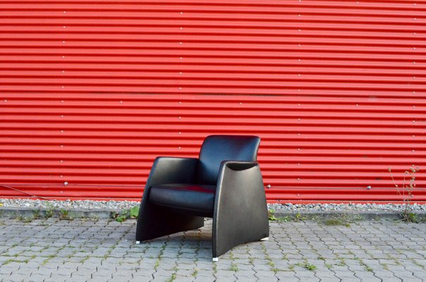 Black Leather Lounge Chair from de Sede, 1990s-UF-709177