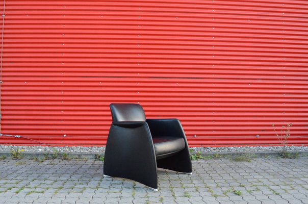 Black Leather Lounge Chair from de Sede, 1990s-UF-709177