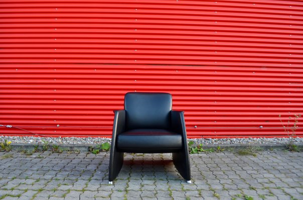 Black Leather Lounge Chair from de Sede, 1990s-UF-709177