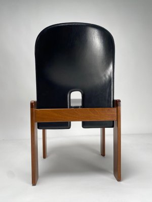 Black Leather Model 121 Chairs attributed to Tobia Scarpa for Cassina, Italy, 1967, Set of 2-KKZ-1814235