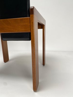 Black Leather Model 121 Chairs attributed to Tobia Scarpa for Cassina, Italy, 1967, Set of 2-KKZ-1814235