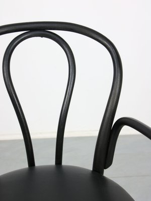 Black Leather No. 18 Chair with Arms by Michael Thonet for Thonet-HGJ-975714