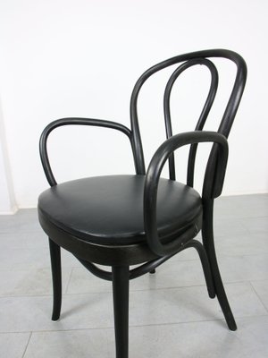 Black Leather No. 18 Chair with Arms by Michael Thonet for Thonet-HGJ-975714