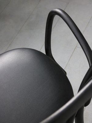 Black Leather No. 18 Chair with Arms by Michael Thonet for Thonet-HGJ-975714