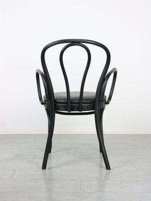 Black Leather No. 18 Chair with Arms by Michael Thonet for Thonet-HGJ-975714