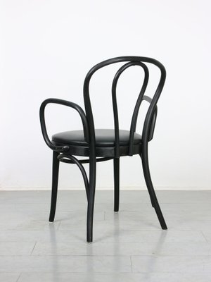 Black Leather No. 18 Chair with Arms by Michael Thonet for Thonet-HGJ-975714