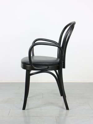 Black Leather No. 18 Chair with Arms by Michael Thonet for Thonet-HGJ-975714