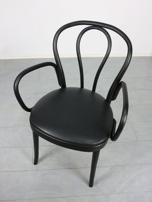 Black Leather No. 18 Chair with Arms by Michael Thonet for Thonet-HGJ-975714