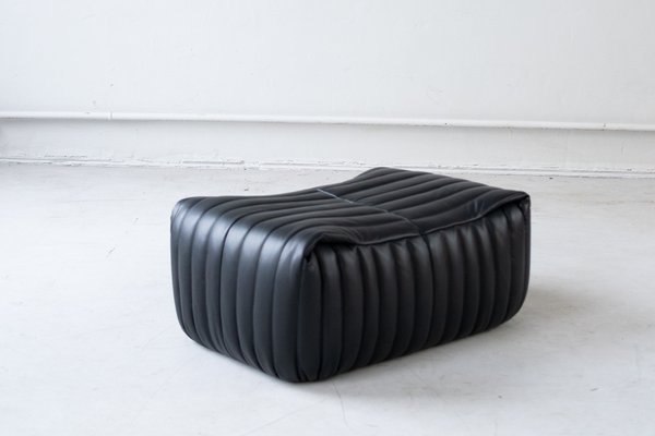 Black Leather Sandra Sofa Set by Annie Hieronimus for Ligne Roset, 1973, Set of 7-IXA-1787071