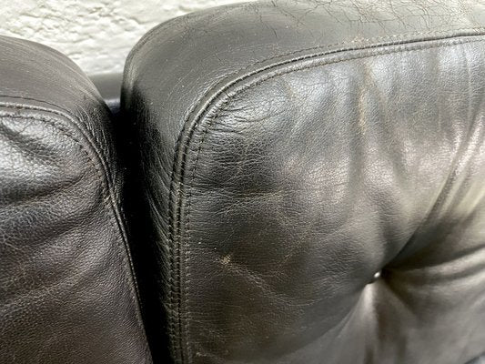 Black Leather Sofa, 1970s-ZFK-2041348