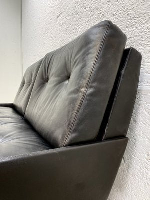 Black Leather Sofa, 1970s-ZFK-2041348