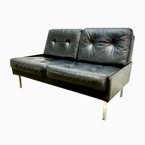 Black Leather Sofa, 1970s-ZFK-2041348