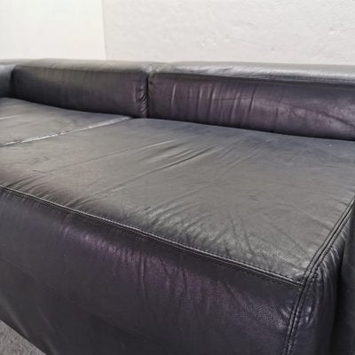 Black Leather Sofa Bed Mod 711 by Titoli Agnoli for Cinova, 1968-PRS-1812491