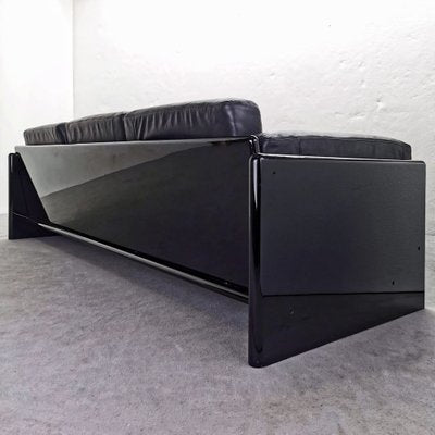 Black Leather Sofa by Gavina for Studio Simon, 1970s-PRS-1812457