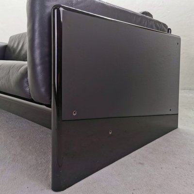 Black Leather Sofa by Gavina for Studio Simon, 1970s-PRS-1812457