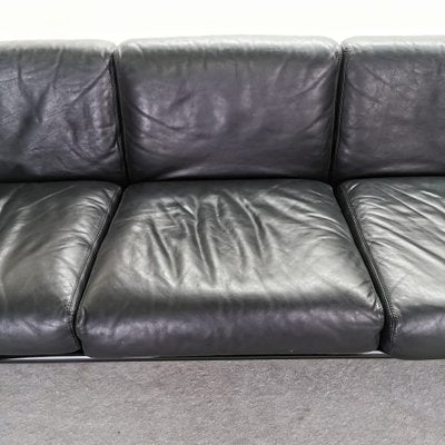 Black Leather Sofa by Gavina for Studio Simon, 1970s-PRS-1812457