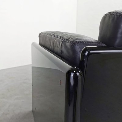 Black Leather Sofa by Gavina for Studio Simon, 1970s-PRS-1812457