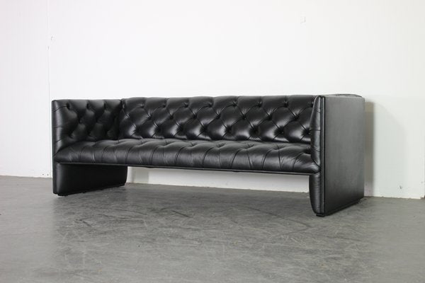 Black Leather Sofa by Wittmann Edwards-VGV-1183225