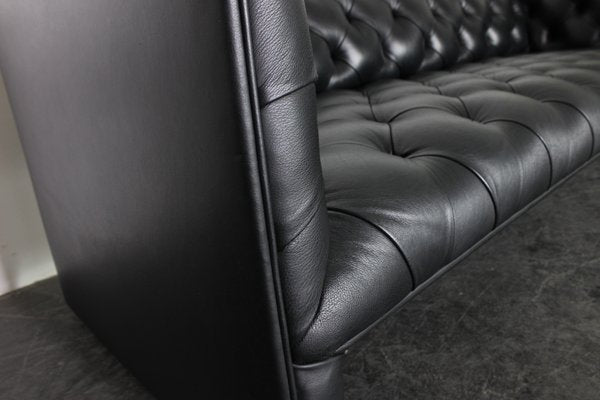 Black Leather Sofa by Wittmann Edwards-VGV-1183225