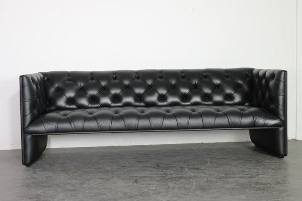 Black Leather Sofa by Wittmann Edwards-VGV-1183225