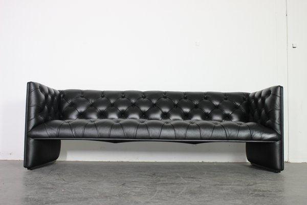 Black Leather Sofa by Wittmann Edwards-VGV-1183225