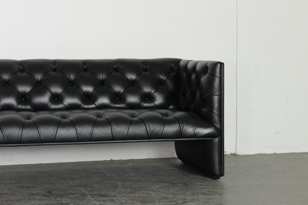 Black Leather Sofa by Wittmann Edwards-VGV-1183225