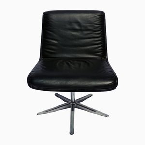 Black Leather Swivel Chair-UML-1816027