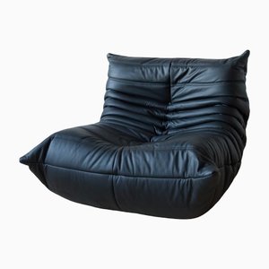 Black Leather Togo Lounge Chair by Michel Ducaroy for Ligne Roset-IXA-1246094