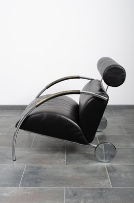 Black Leather Zyklus Armchair by Peter Maly for COR-IV-1135047