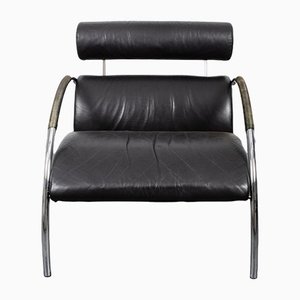 Black Leather Zyklus Armchair by Peter Maly for COR-IV-1135047