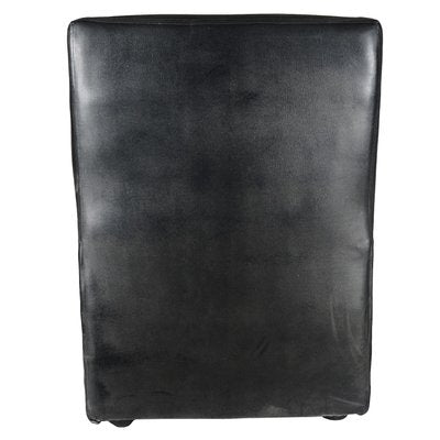 Black Leatherette Armchair, 1980s-RAQ-1031447