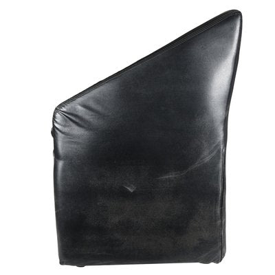 Black Leatherette Armchair, 1980s-RAQ-1031447