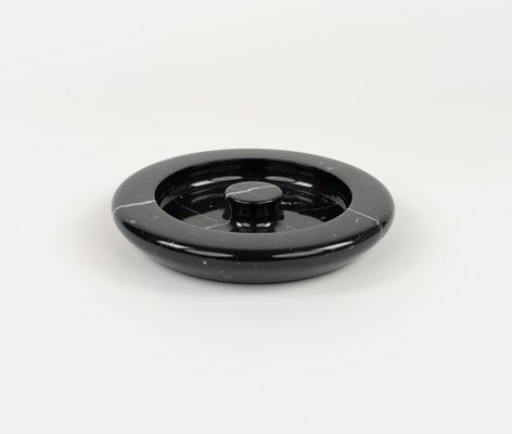 Black Marble Ashtray attributed to Angelo Mangiarotti, Italy, 1970s-LYQ-1794026