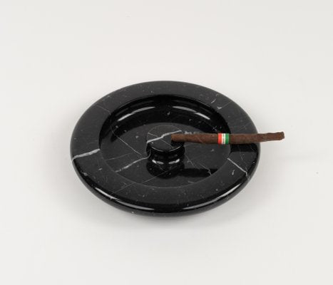 Black Marble Ashtray attributed to Angelo Mangiarotti, Italy, 1970s-LYQ-1794026